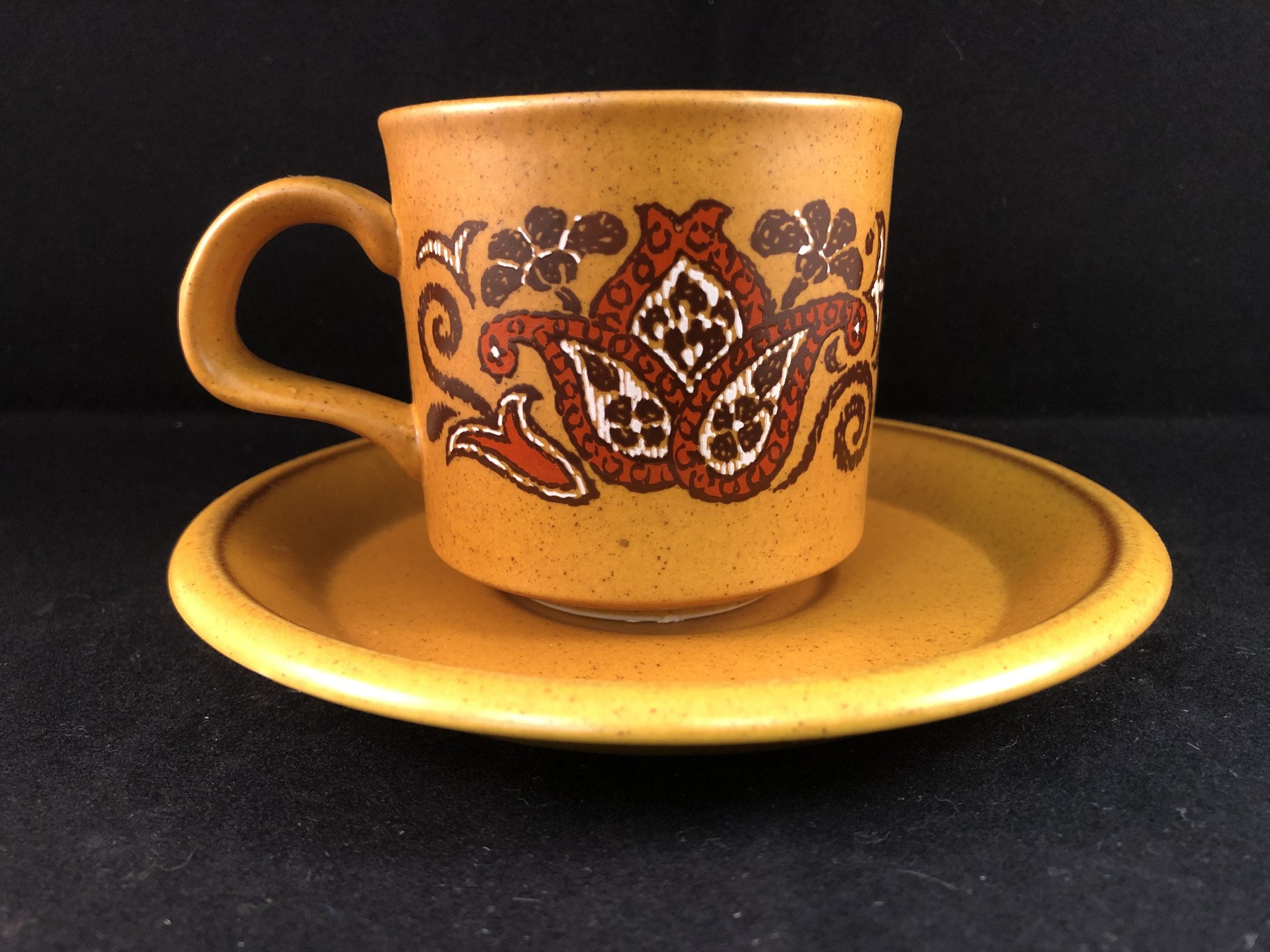 6 x Vintage Palissy Royal Worcester Beauvais 72  Cup + Saucer Set c1970 image 1