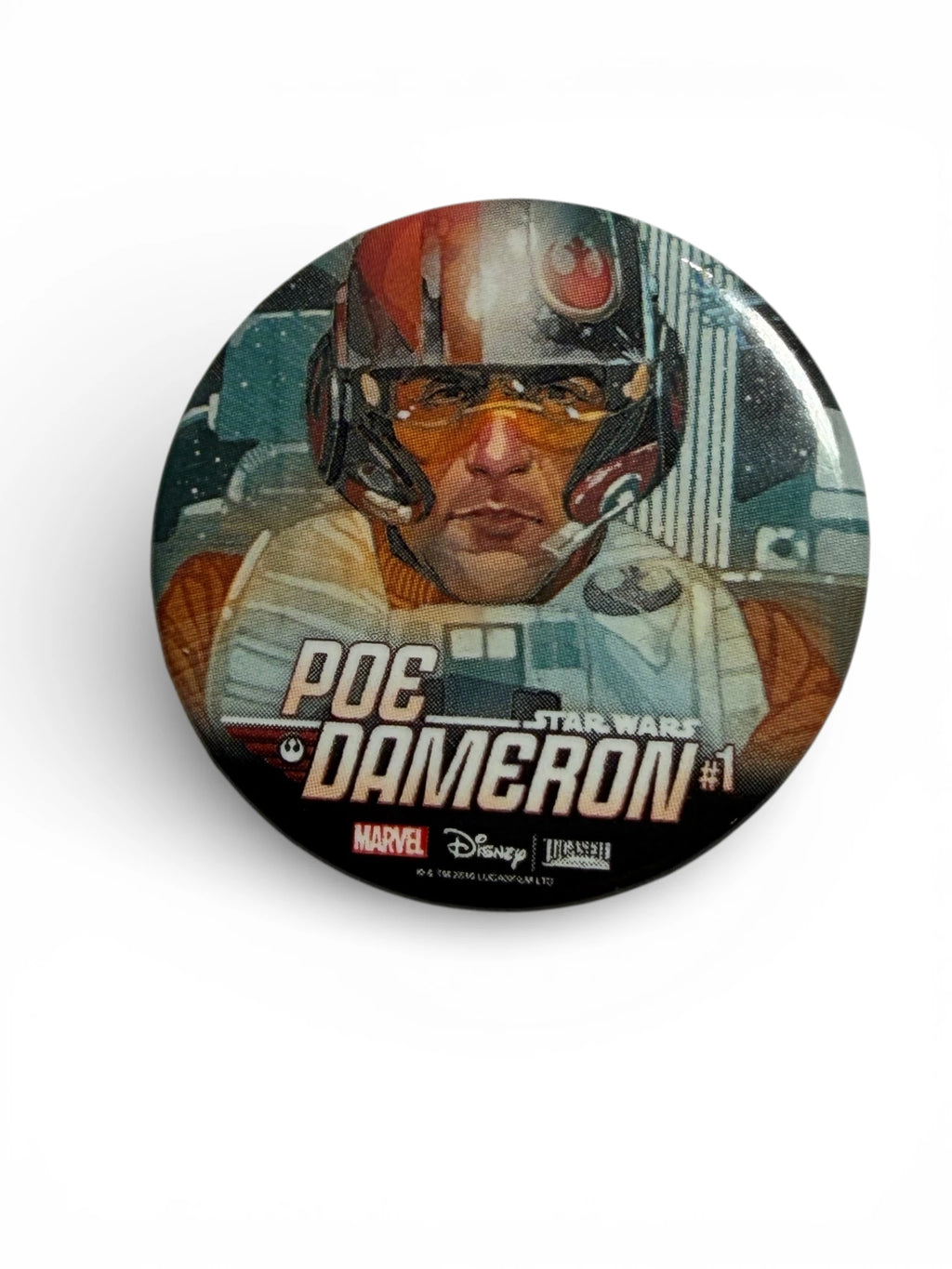 🚀 Poe Dameron Metal Button – Star Wars | Marvel Comics Promo 🚀 image 1