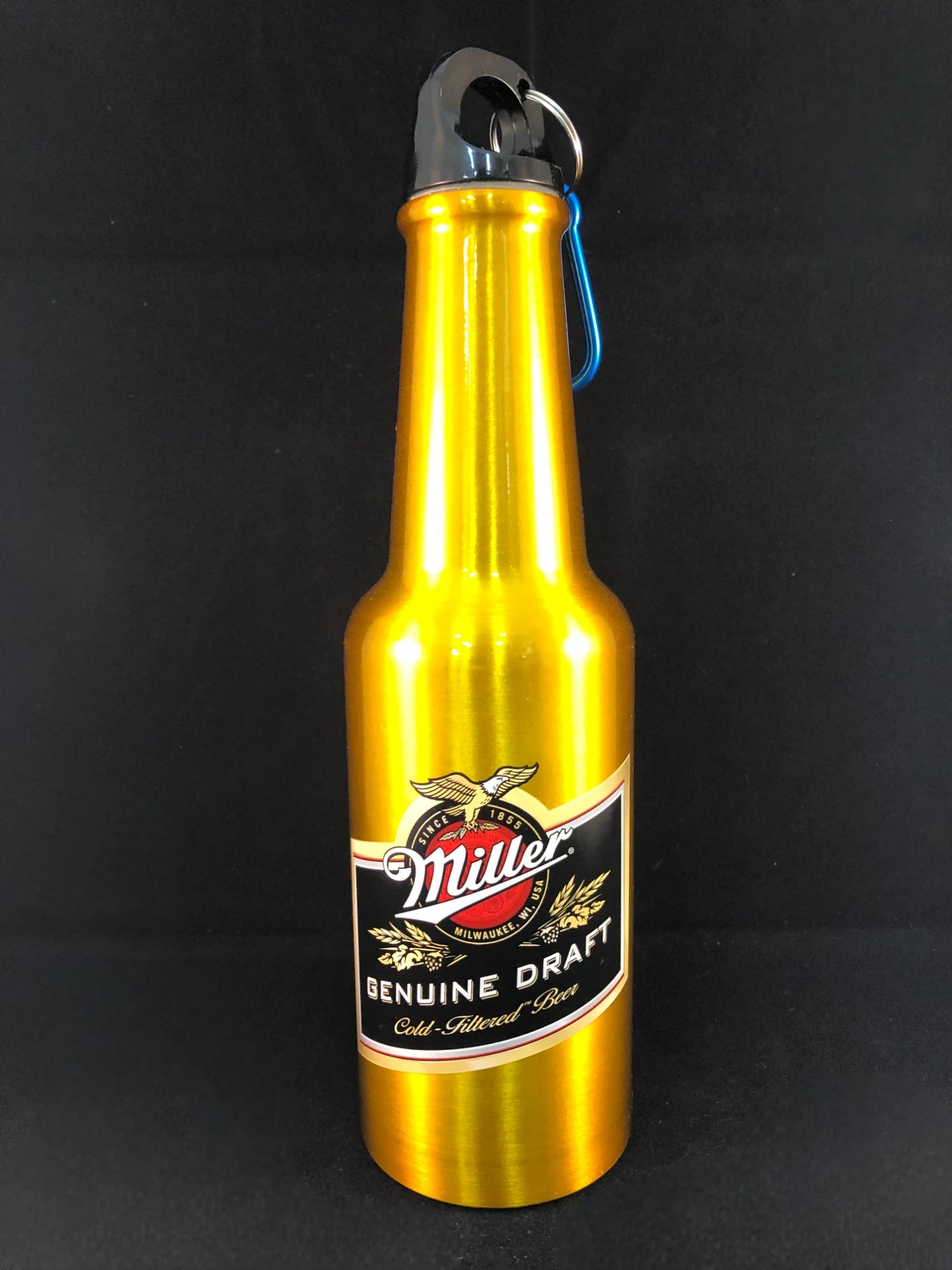 Miller Genuine Draft Bottle-Shaped Aluminum Water Bottle image 2