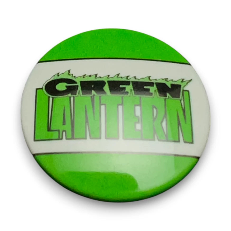 Green Lantern Retro Logo Metal Pinback Button image 0