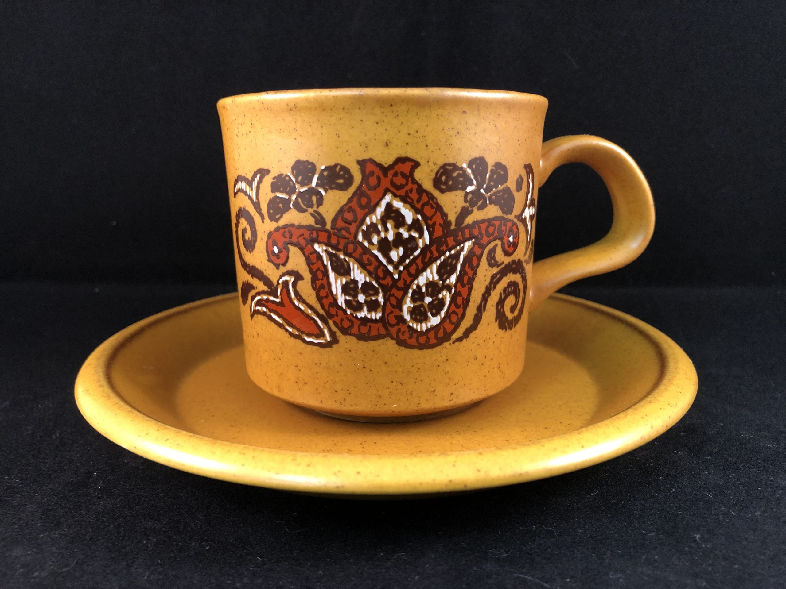 6 x Vintage Palissy Royal Worcester Beauvais 72  Cup + Saucer Set c1970 image 2