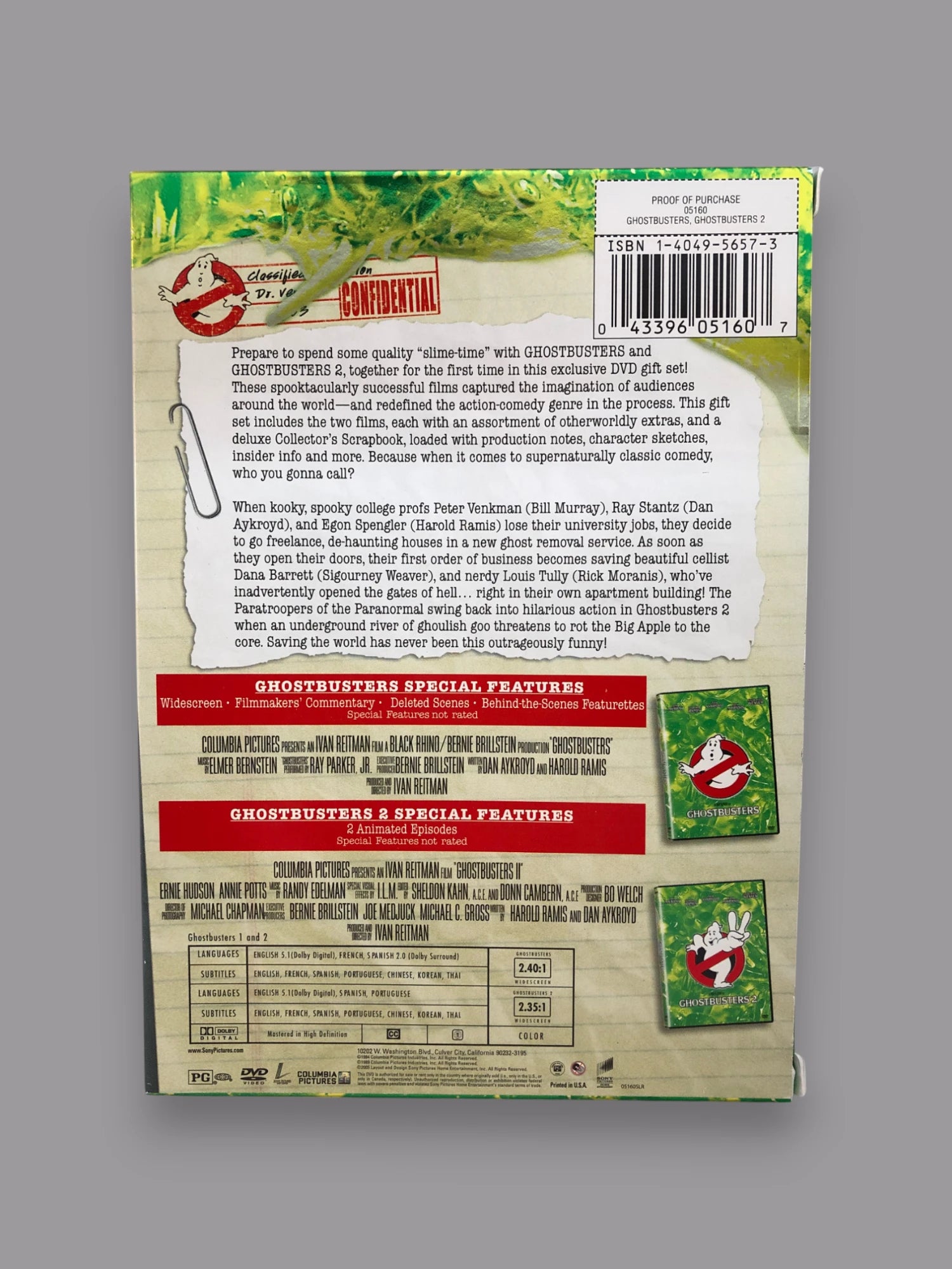 Ghostbusters 1 & 2 – Double Feature Gift Set (DVD) image 2