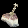 Pewter Ram on Amethyst Crystals image 0