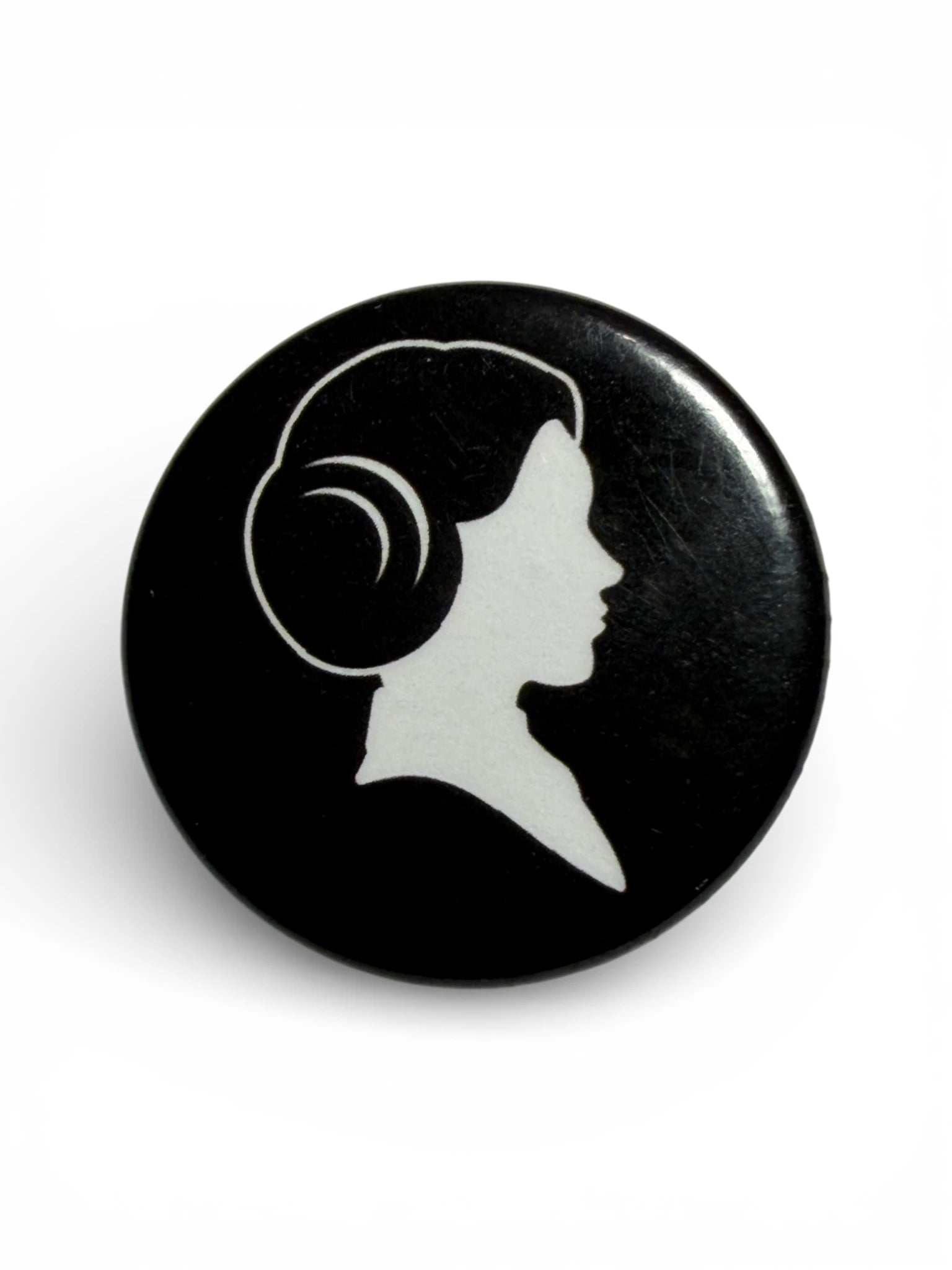 ✨ Princess Leia Silhouette Metal Button – Star Wars | Rare Vintage ✨ image 1