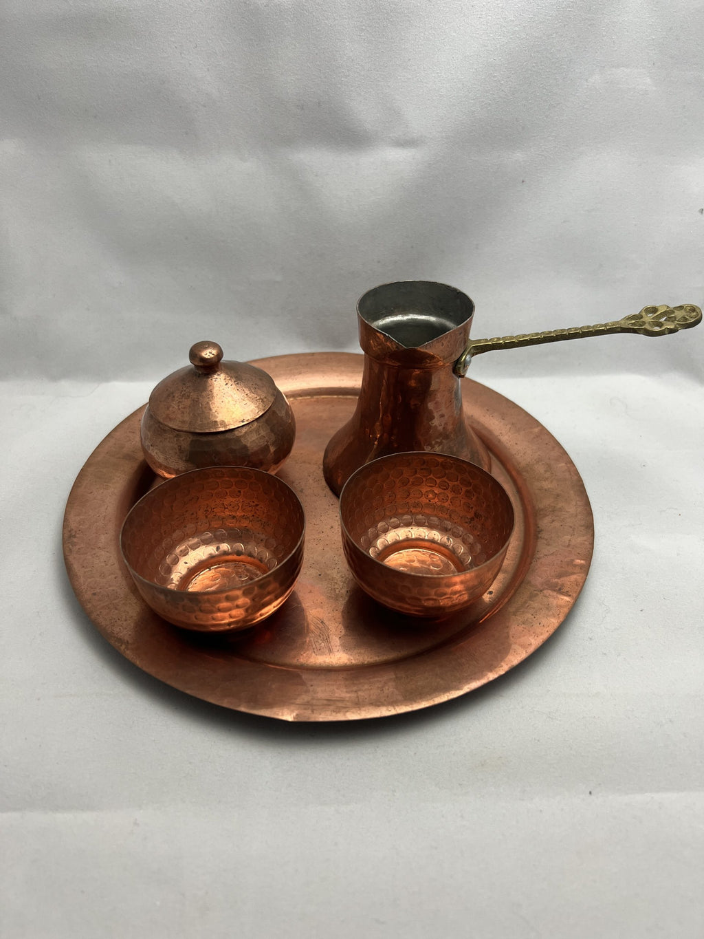 Hand Hammered Copper Coffee Set image 1