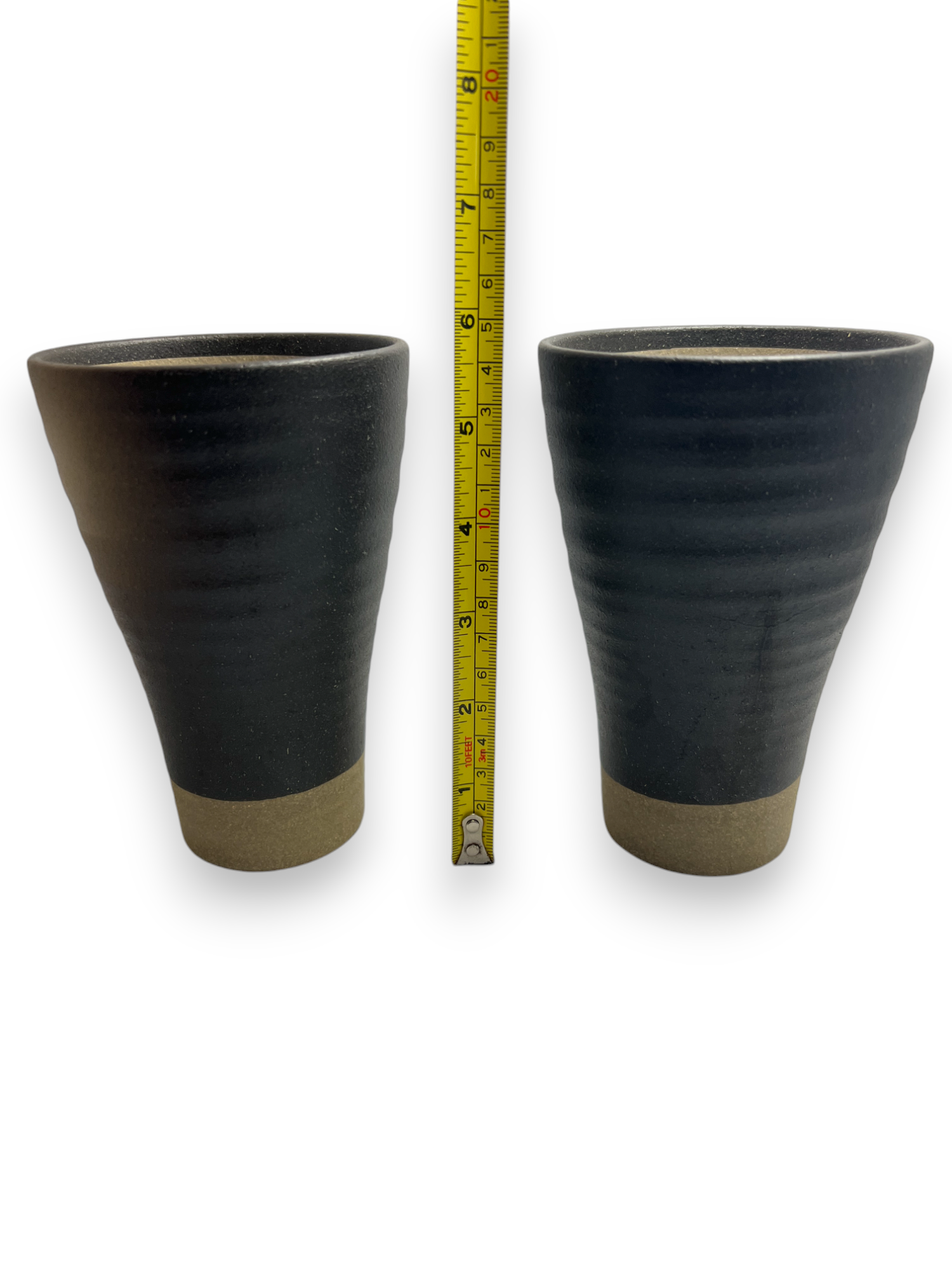 Two Beautiful Brown Ceramic Clay Cups. image 3