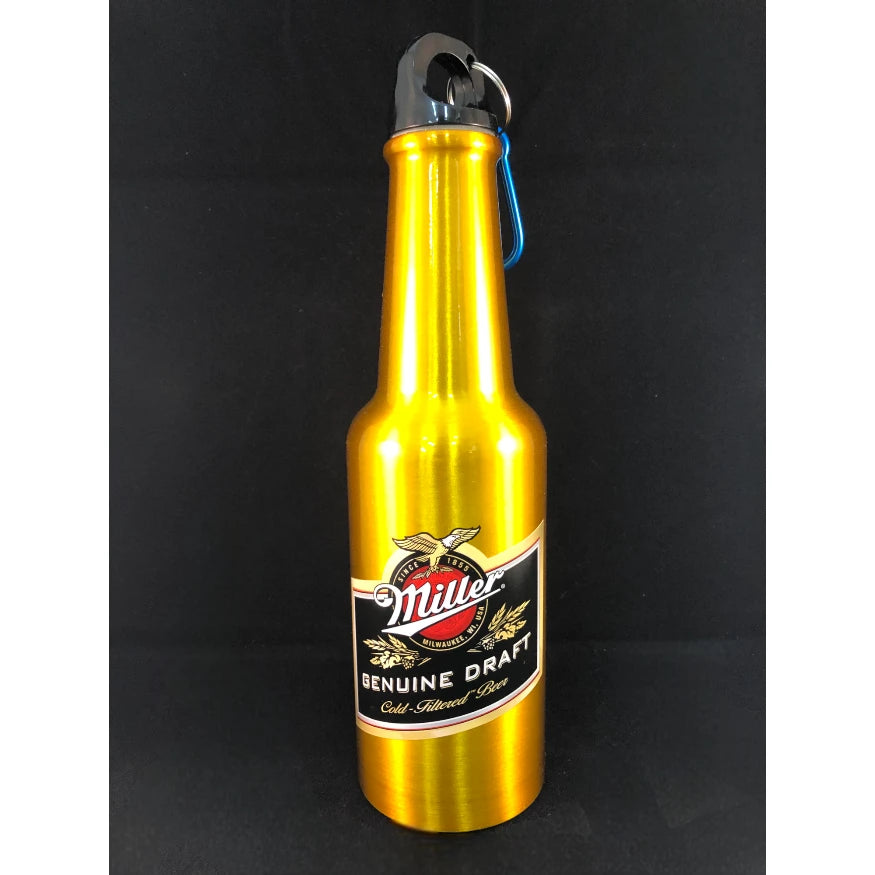 Miller Genuine Draft Bottle-Shaped Aluminum Water Bottle image 0