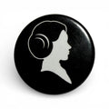 ✨ Princess Leia Silhouette Metal Button – Star Wars | Rare Vintage ✨ image 0