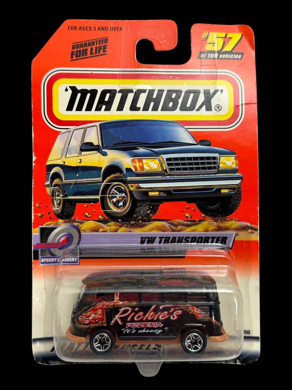 Matchbox VW Transporter – Richie’s Pizzeria | #57 of 100 Vehicles | Delivery-Themed Die-Cast image 1